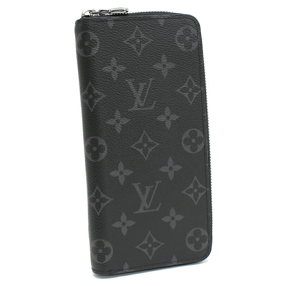 Louis Vuitton Vertical long Monogram Zippy Zip Wallet Eclipse Black - Picture 1 of 8